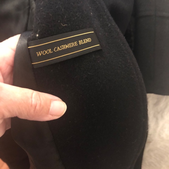 NWOT Précis Medium Wool Cashmere Black Business Casual Coat - Picture 2 of 9